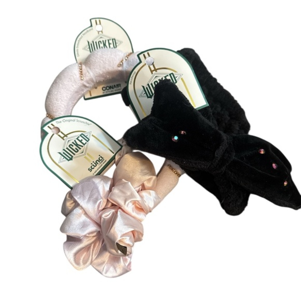 Wicked Hair Accessories Set in Black and Pink 3 pieces